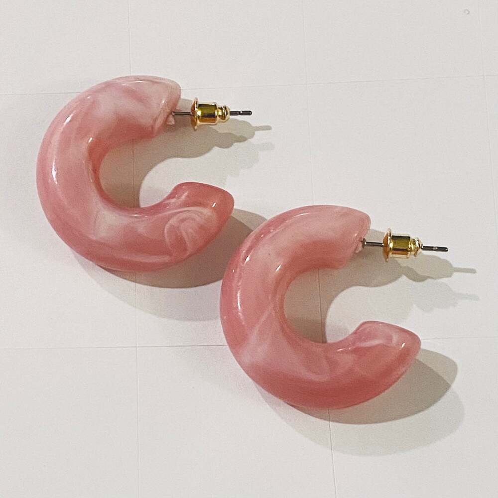 Chunky Acrylic Hoop Earrings